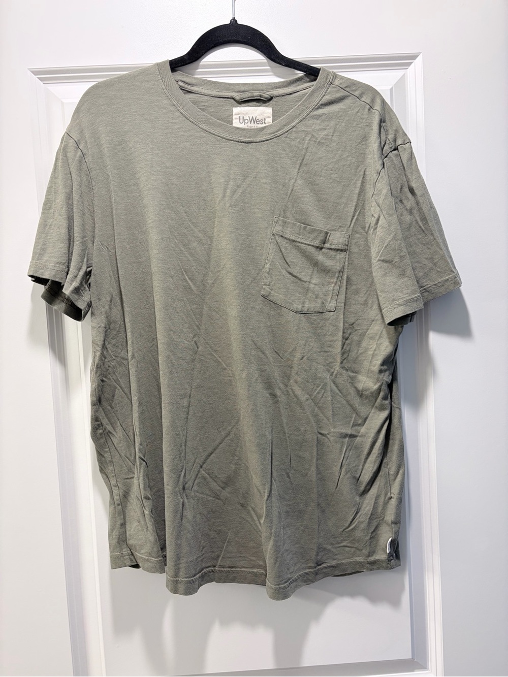 UpWest Men's Olive Green Short-Sleeve Pocket Tee